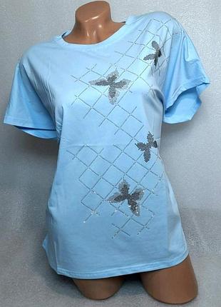 50-54 г женские футболки стрейч коттон дешево