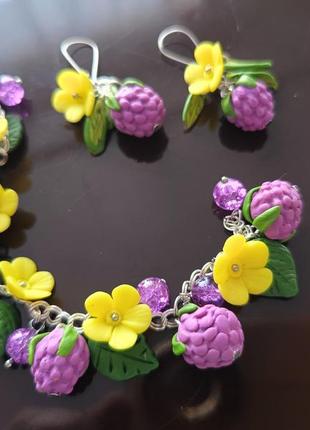 Якоды ежевики из полимерной глины для творчества