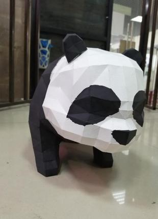 Paperkhan набор для создания 3d фигур медведь панда паперкрафт papercraft подарок сувернир игрушка конструктор