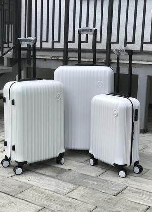 3 шт комплект поликарбонат tr  чемодан дорожный  на колесах  4 колеса ударопрочный2 фото