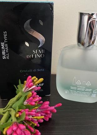 Двухфазная сыворотка alfaparf semi di lino sublime cristalli di seta для разглаживания волос, 45 мл5 фото