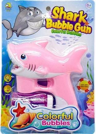 Пистолет с мыльными пузырями "акула" (розовый)