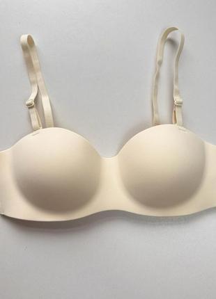 Молочний безшовний бюстгальтер-бандо анжеліка