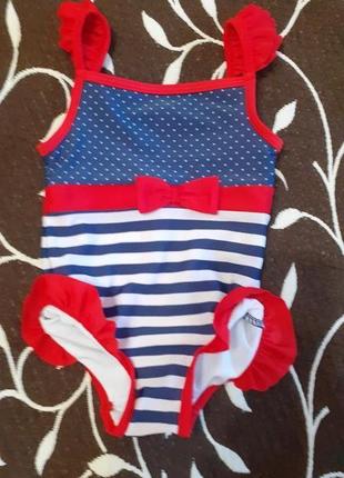 Купальник пляжний для дівчинки 6-9 місяців, фірмовий.