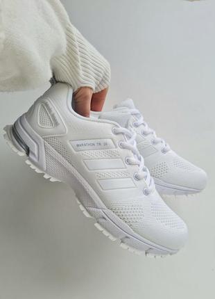 👟 кроссовки adidas marathon t white / наложка bs👟