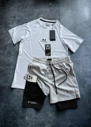 Комплект шорты + футболка under armour хит сезона
