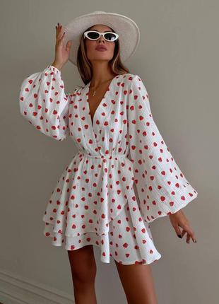 Сукня жіноча літня міні муслінова