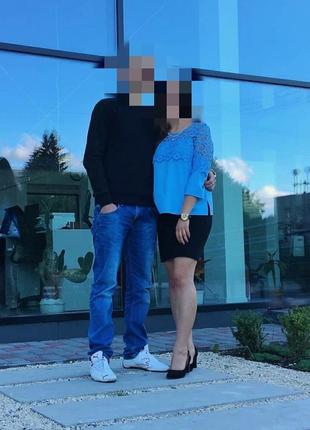 Блуза блакитна