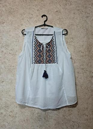 100% бавовняна блуза  з вишивкою