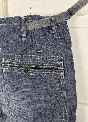 G star raw шорты джинсовые y2k rap baggy fit мультипокет — цена