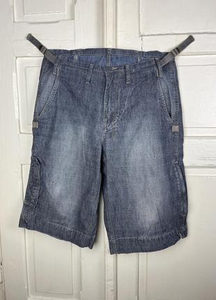 G star raw шорты джинсовые y2k rap baggy fit мультипокет