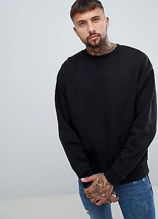 Черный оверсайз-свитшот asos design - черный