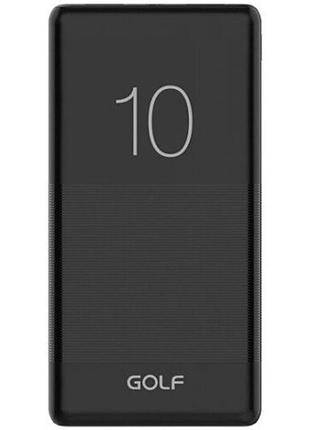 Зовнішній акумулятор, power bank golf g80 10000mah 10w black, повербанк
