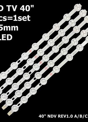 Led підсвітка tv 40" ndv rev1.0 a/b/c-type philips: 40pfl3008h/12, 40pfl3018t/12 vestel: 40pft3000, 40ld5 5шт.