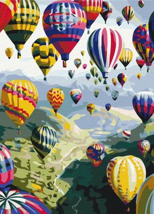 Преміум картина за номерами 40х50 на дерев'яному підрамнику "різнобарвні кулі" pbs6524