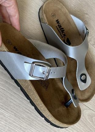 Шльопки шкіряні walkx comfort, 39