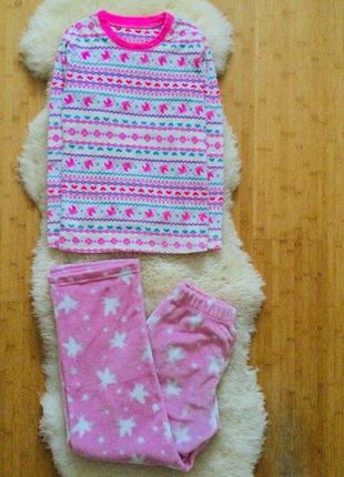 Dunnes флисовая пижама единорог xs-s. зимний домашний комплект. флисовый реглан и пушистые флисовые