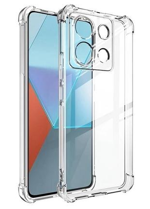 Чехол fiji proof для xiaomi redmi note 13 5g прозрачный бампер с усиленными бортами transparent