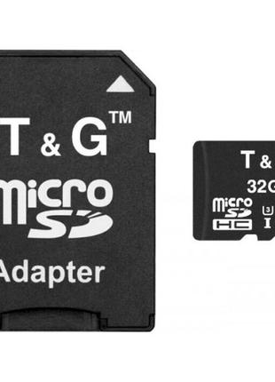 Карта пам'яті t&g microsdhc 32gb uhs-i u3 class 10 + sd-adapter (tg-32gbsd10u3-01) (код товару:35903)