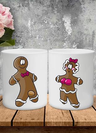 Парные чашки с принтом - печенье!
