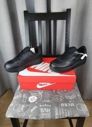 Чорні nike air force 1 black shadow кроси жіночі. кросівки репл.  найк аір форс шедоу чорні для дівчат7 фото