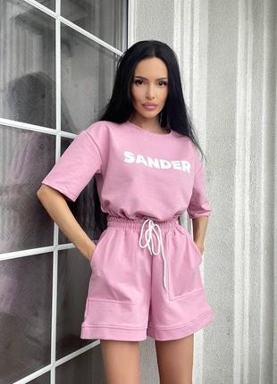 Женский летний костюм с шортами двойка,двойка,женский летний костюм с шортами,шорты футболка трикотажный