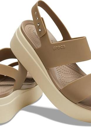 Crocs крокс на платформе сандалии босоножки бруклин brooklyn low collaboration khaki bone 206453