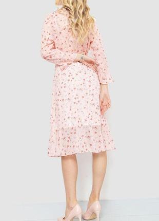 Платье шифоновое, цвет розовый, 204r18764 фото