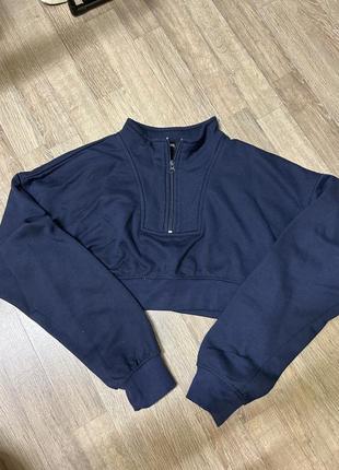 Вкорочений zip світшот