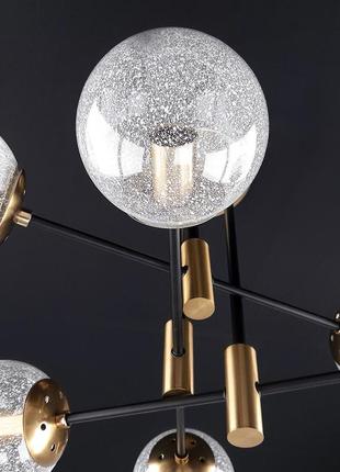 Люстра стельова з кулями на 6 плафонів е27 sneha (9966748316/6a cop+bk)