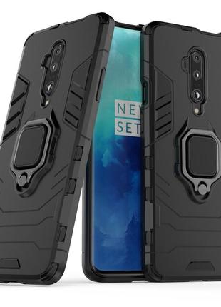 Чехол ring case для oneplus 7t pro бронированный бампер с кольцом черный