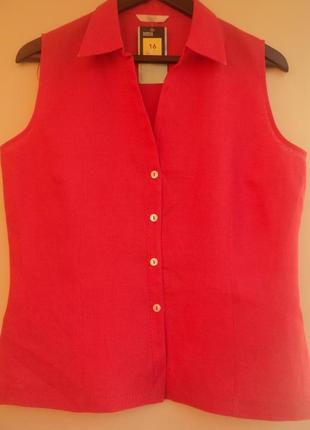 Новая яркая рубашка на лето -100% лён