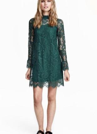 Красивое кружевное платье мини h&amp;m. 2