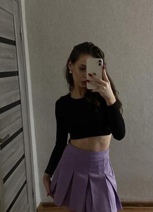 Теннисная юбка/тенниска от h&m в трендовом фиолетовом цвете3 фото
