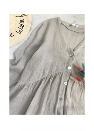 Блуза лён оверсайз