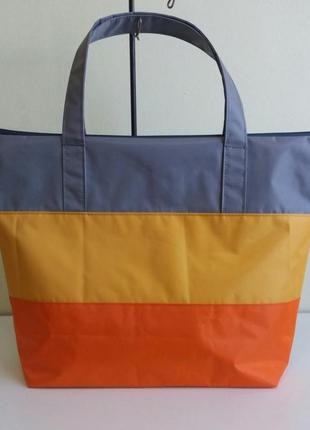 Сумка пляжна городська літня сіра яскрава на плече