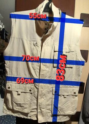Ого-го какой размерчик. жилетка с кучей карманов