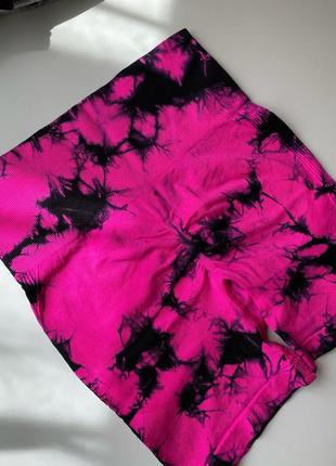 Мраморные велосипедки шорты с пуш апом