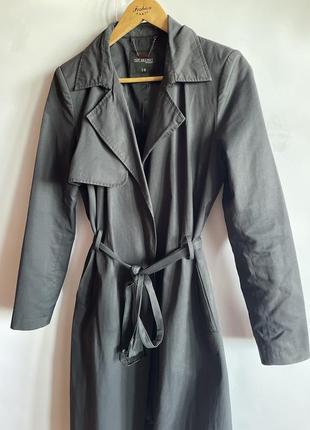 Плащ тренд женский меди длинный ниже колена классический серый черный ...