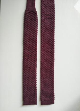 Бордова квадратна краватка галстук