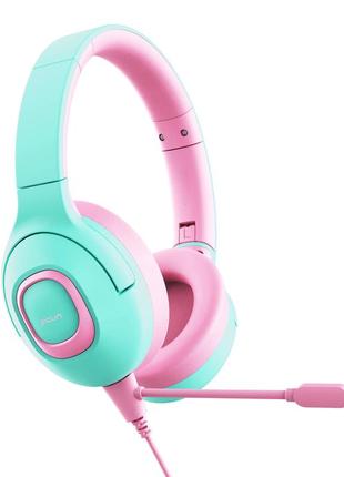 Детские проводные наушники picun q5 mint powder