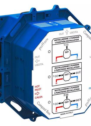 Cpbox 001 внутренняя часть смесителя скрытого монтажа paffoni compact на 1-3 выхода