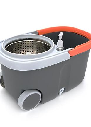 Комплект для уборки: ведро и швабра с автоматическим отжимом для мытья полов