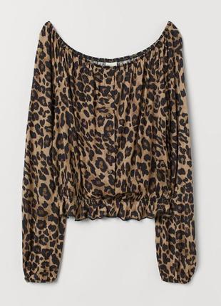 Блуза топ в леопардовый принт h&m,p. s