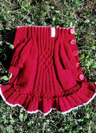 В'язане плаття для собачки handmade.