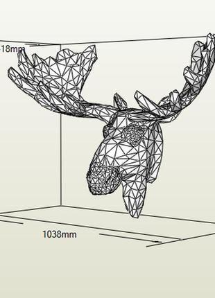 Paperkhan конструктор з картону 3d фігура лось паперкрафт papercraft подарунковий набір для творчості іграшка сувенір8 фото