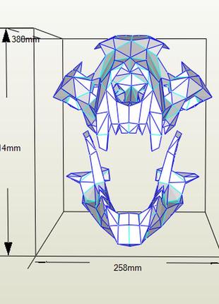 Paperkhan набор для создания 3d фигур череп голова паперкрафт papercraft подарок сувернир игрушка конструктор3 фото