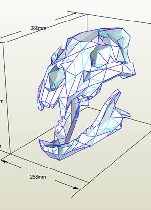 Paperkhan набор для создания 3d фигур череп голова паперкрафт papercraft подарок сувернир игрушка конструктор1 фото