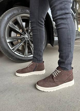 Чоловічі черевики з нубуку (2600-2д) vzutik 43 коричневий cl0003012