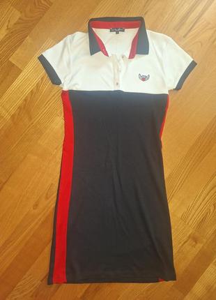 Сукня-поло трикотажнf (кол. червоний/темно-синій) crazy daisy. розмір s